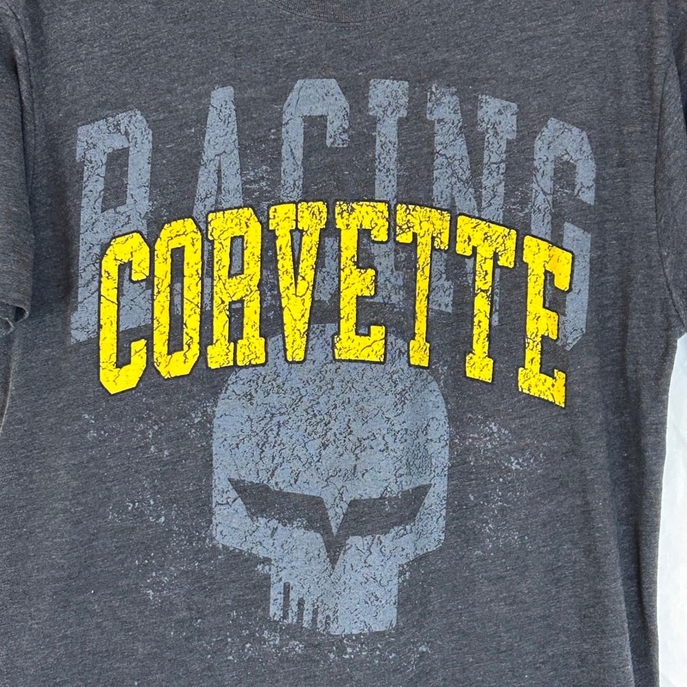 Racing Corvette T Shirt Gray Graphic BadBoyVettes Com Mens Size M - Picture 2 of 7